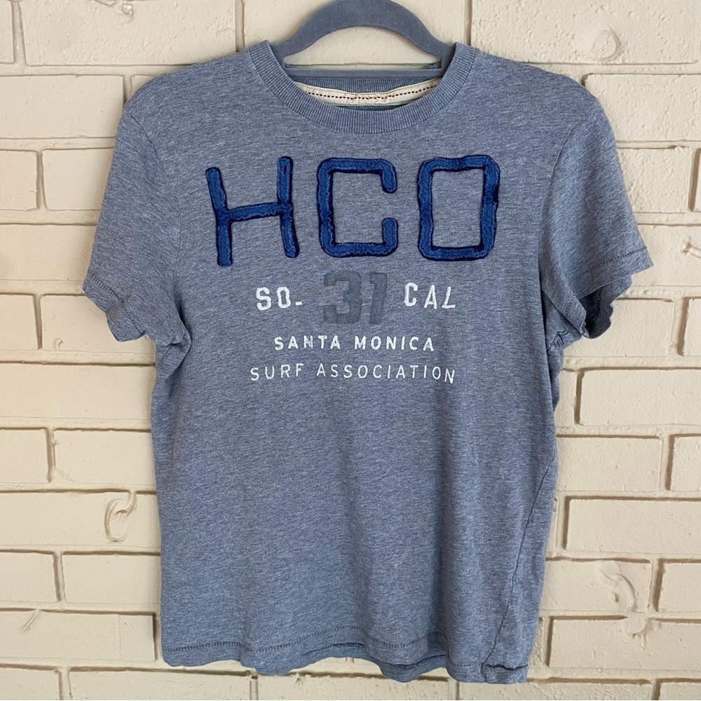 Vintage Hollister T Shirt Medium M 3D Graphic Muscle Frat Boy Collegiate